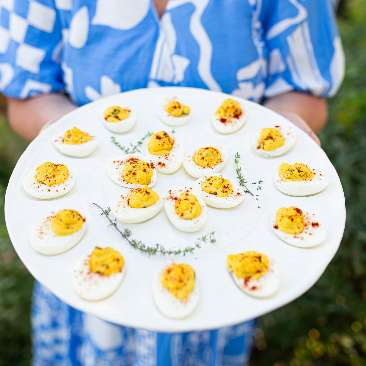 Pietra Serena Deviled Egg Tray