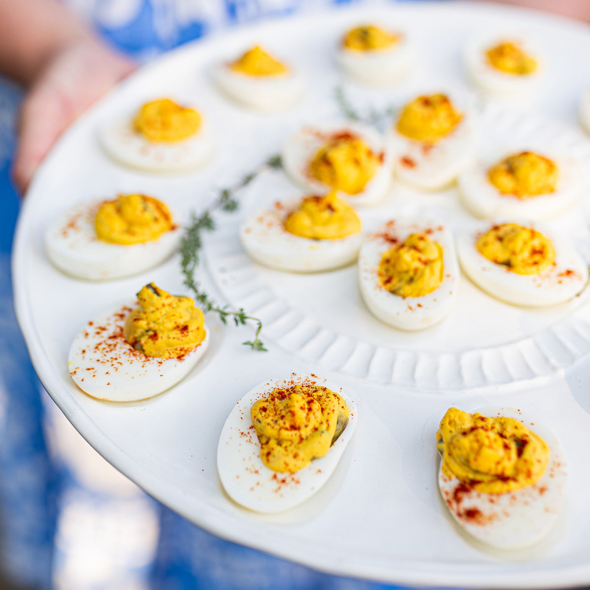 Pietra Serena Deviled Egg Tray