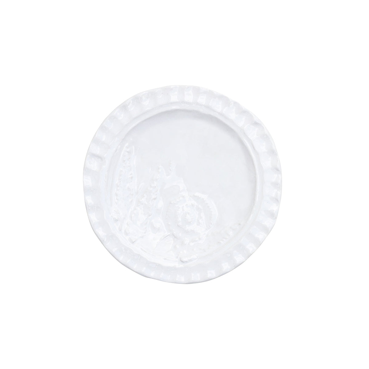 Pietra Fiori White Canape Plate