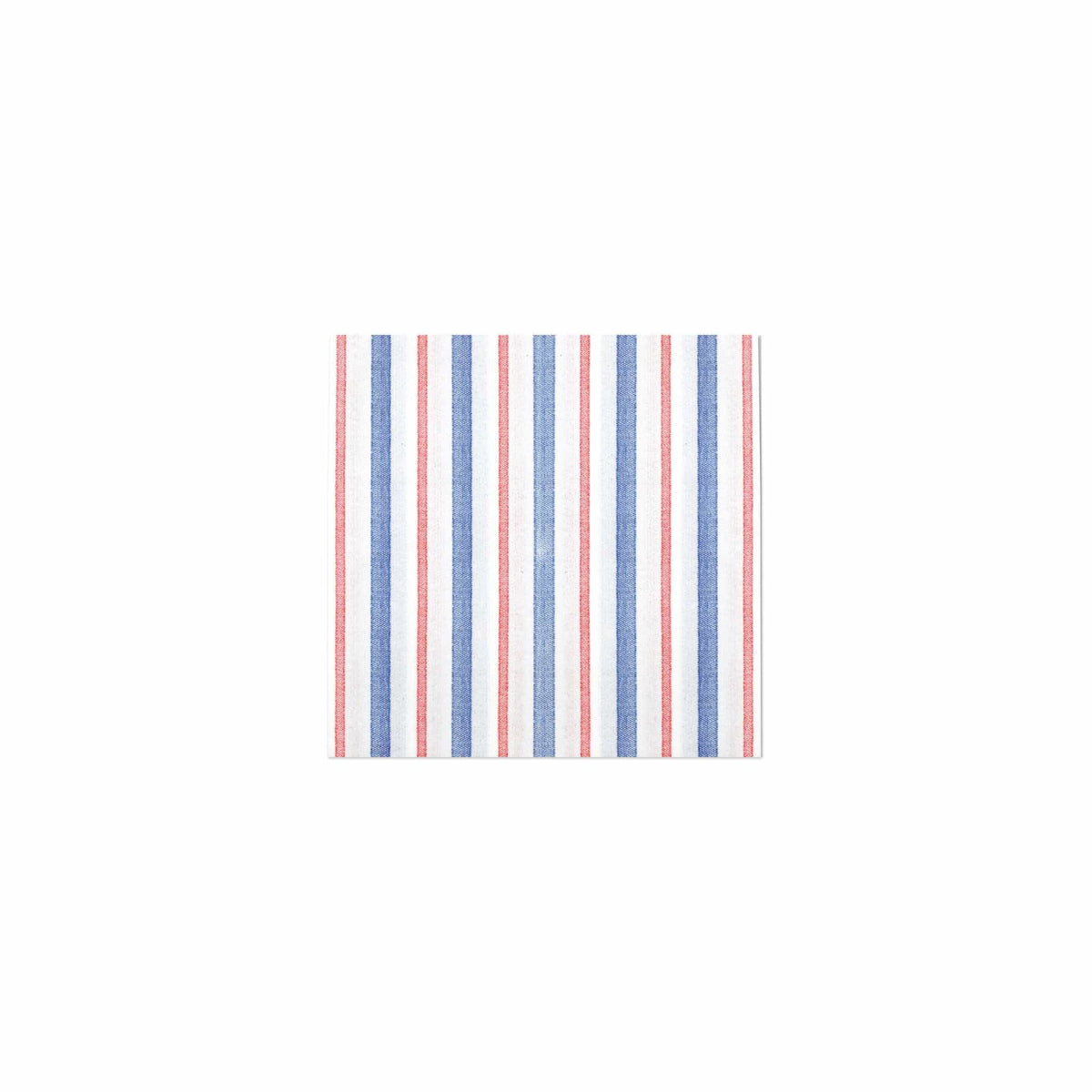 Papersoft Napkins Americana Stripe Cocktail Napkins - White / Pack of 20