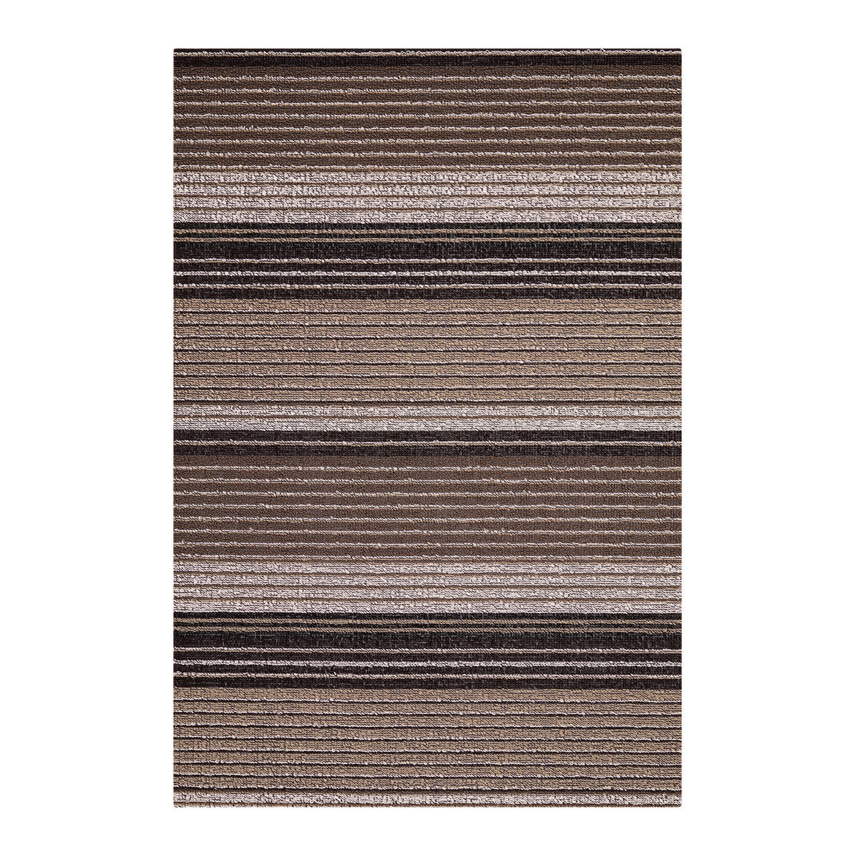 Pleat Stripe Shag Mats - Oyster