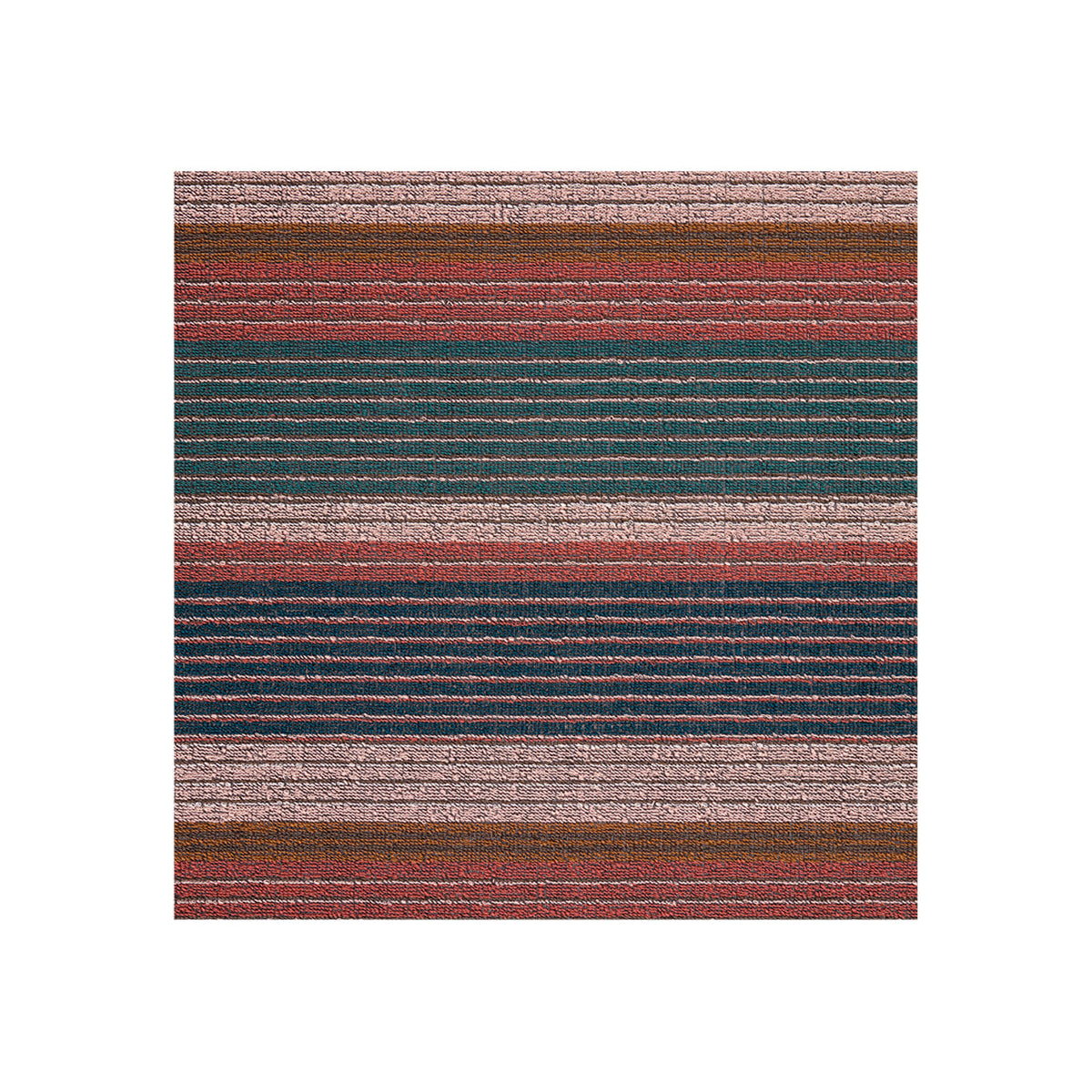 Pleat Stripe Shag Mat Samples - Raspberry