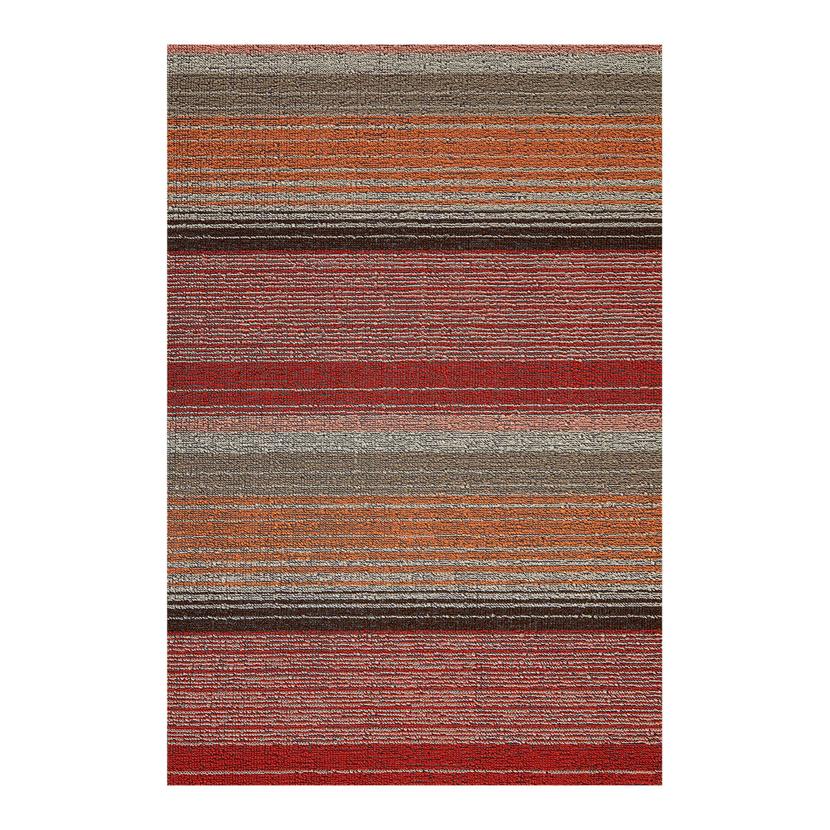 Pop Stripe Shag Mats - Paprika
