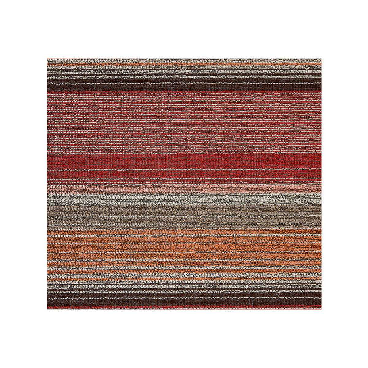 Pop Stripe Shag Mats - Paprika