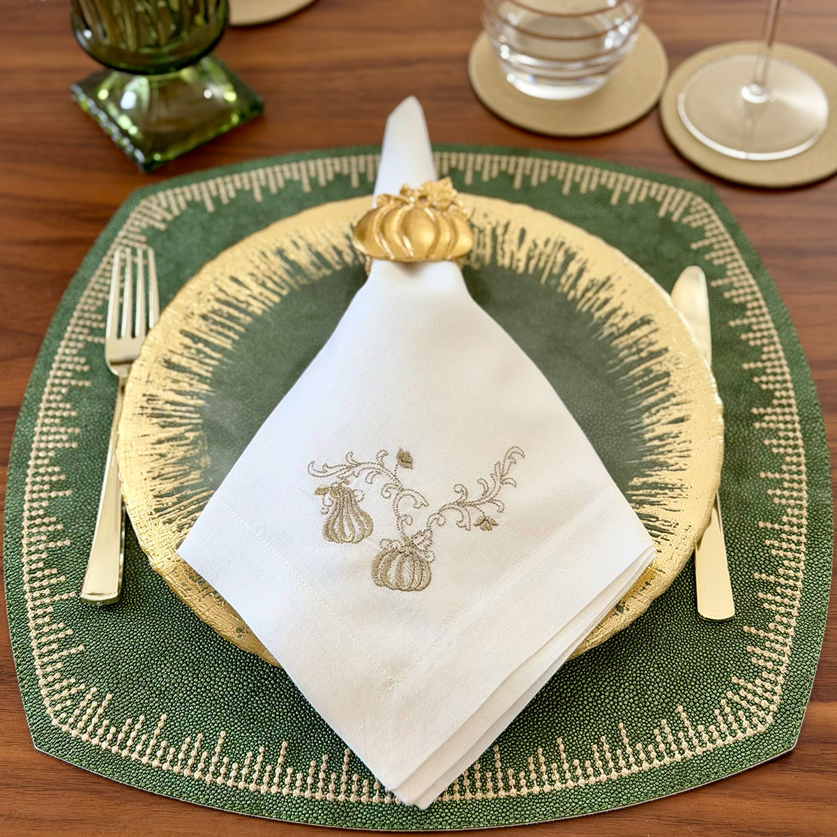 Bodrum Pumpkin Filigree Napkins — Bodrum collection image 1