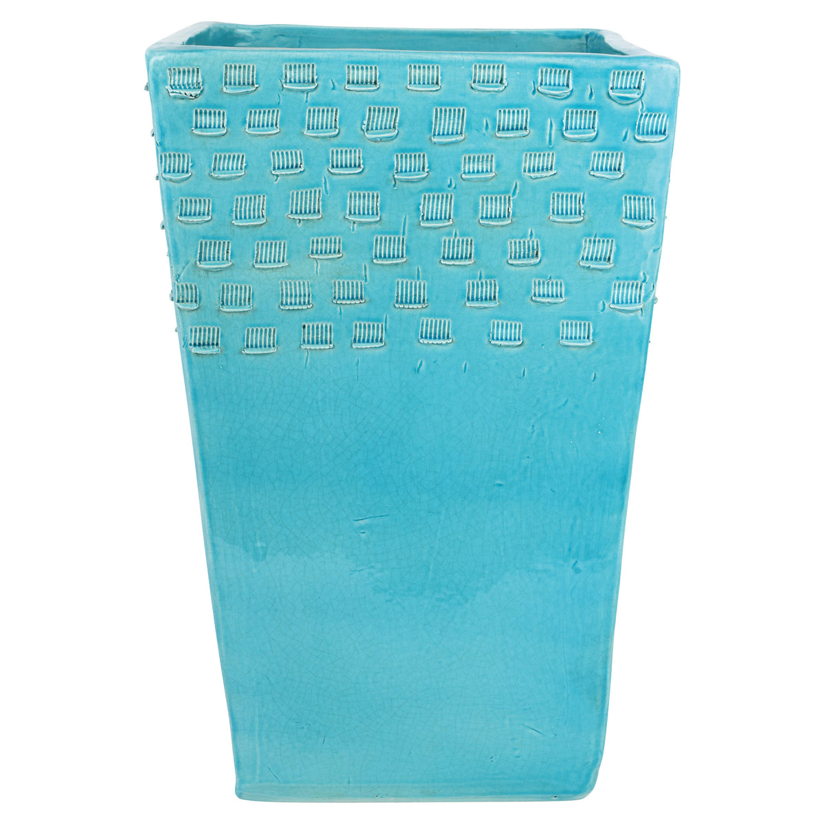 Rustic Garden Turquoise Tall Planter