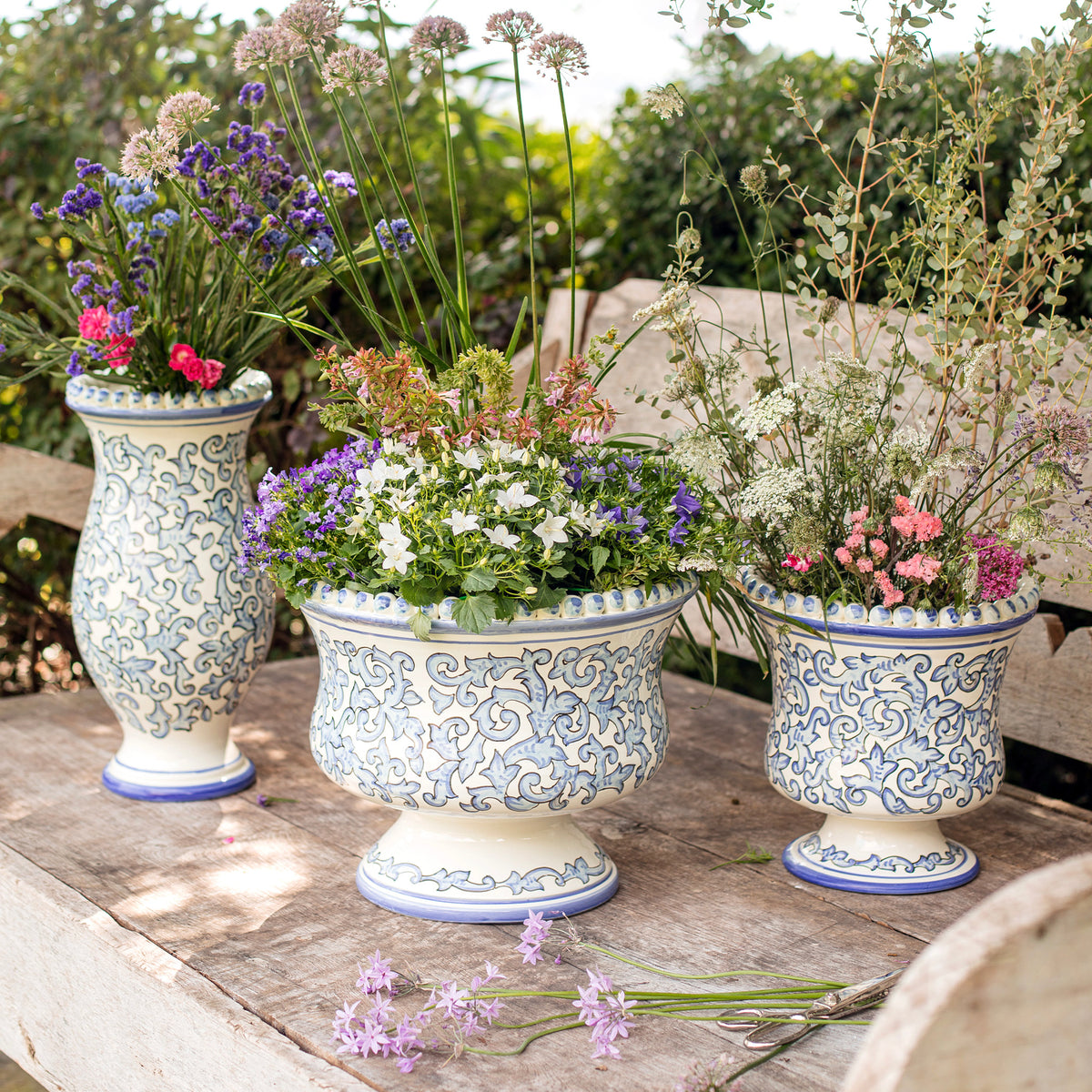 Scorrimento Blu Small Planter
