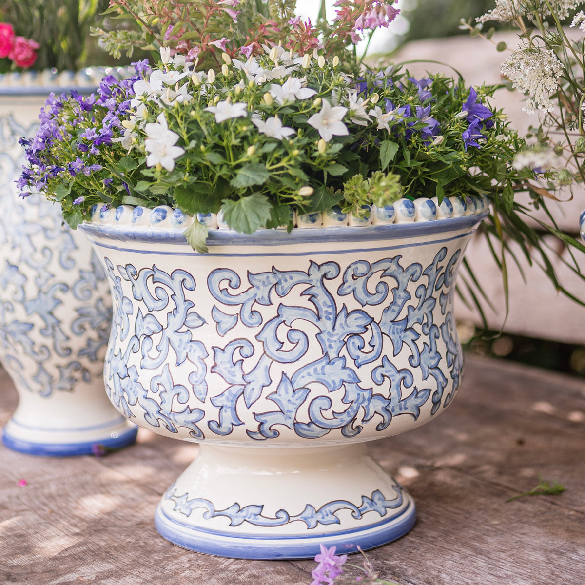Scorrimento Blu Large Planter