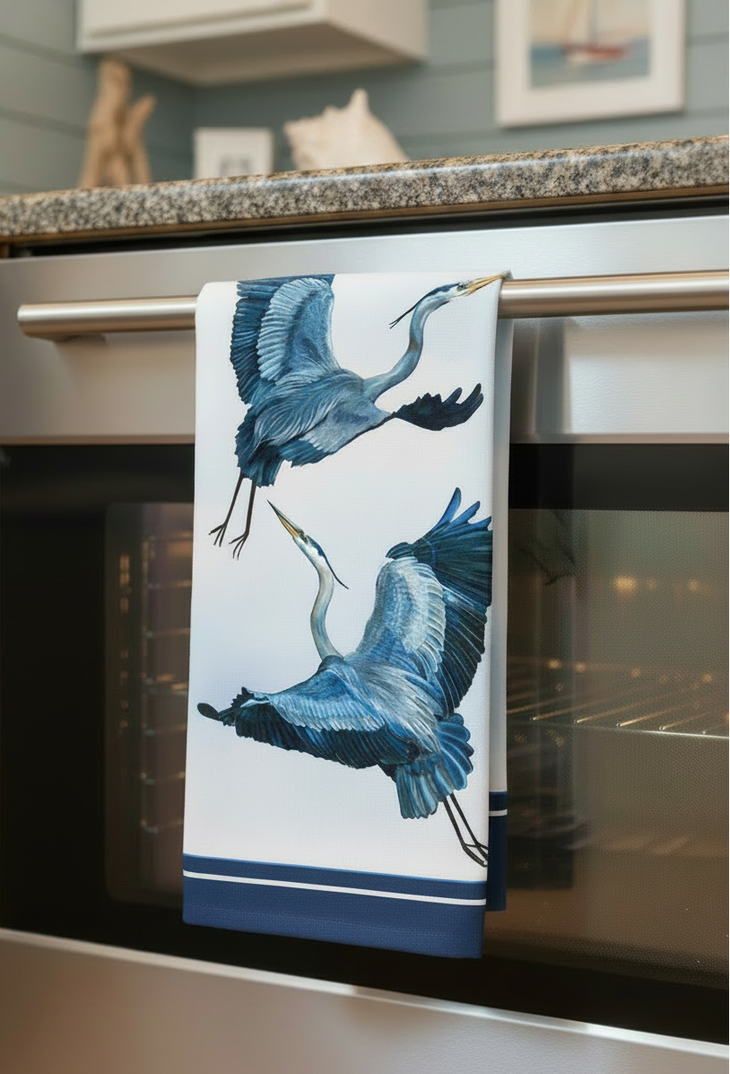 Blue Heron Tea Towel — photo 2