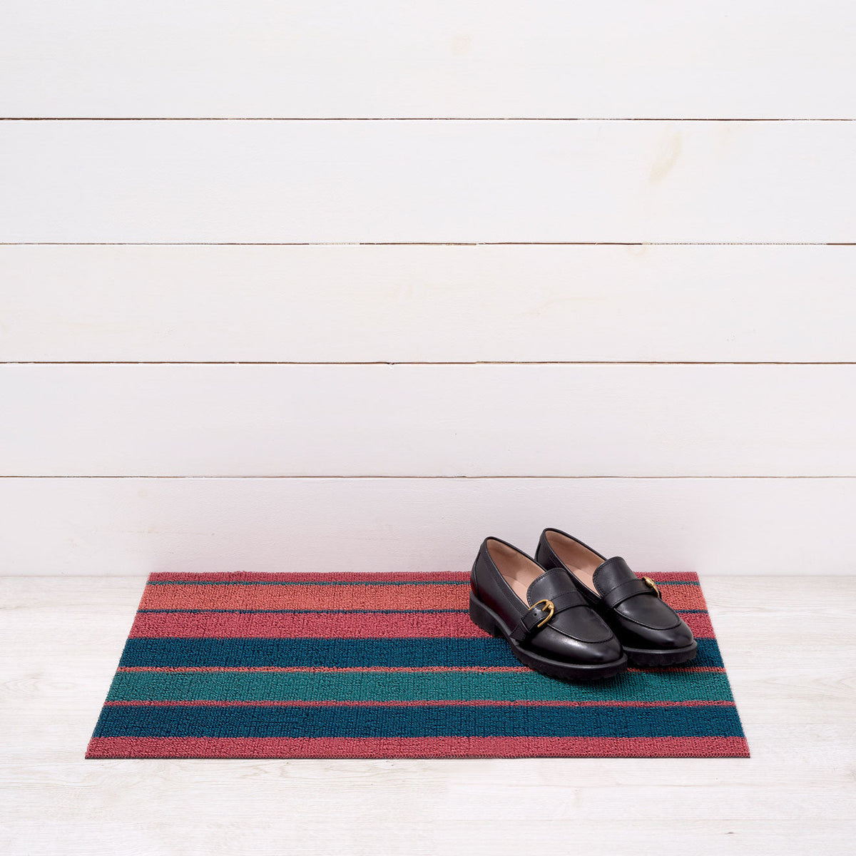 Bolt Stripe Shag Mats - Raspberry