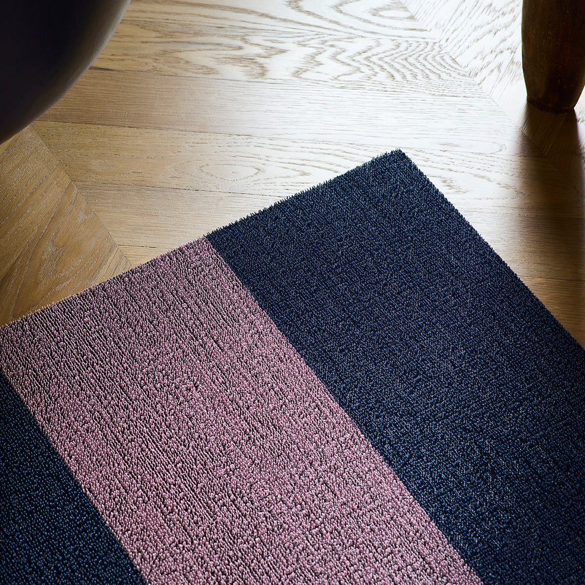 Duo Stripe Shag Mats - Berry