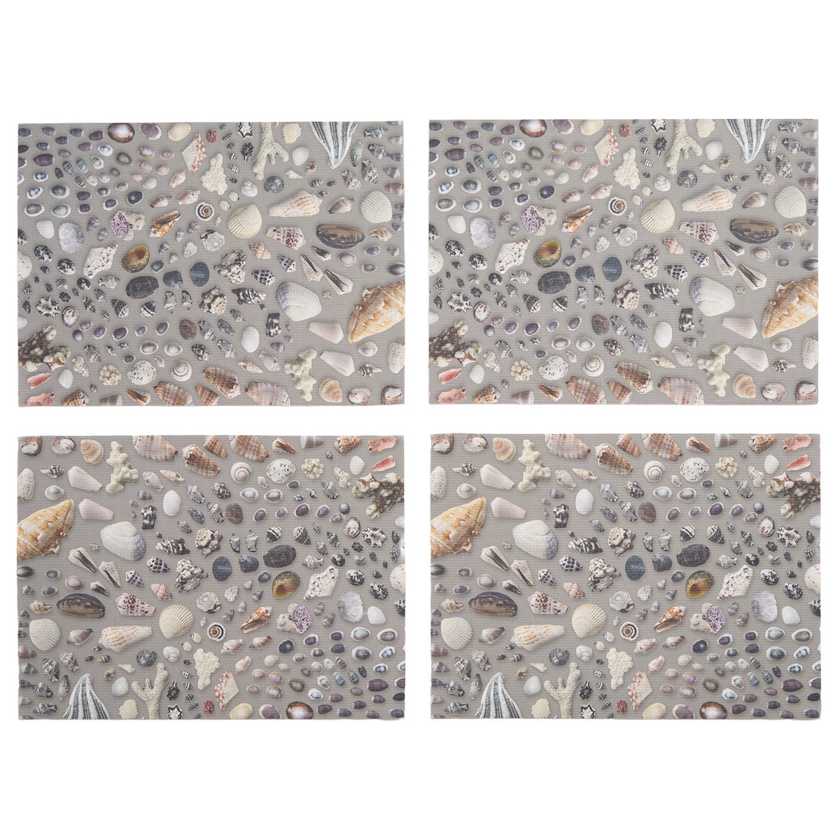Seashells Placemats - Grey Sand