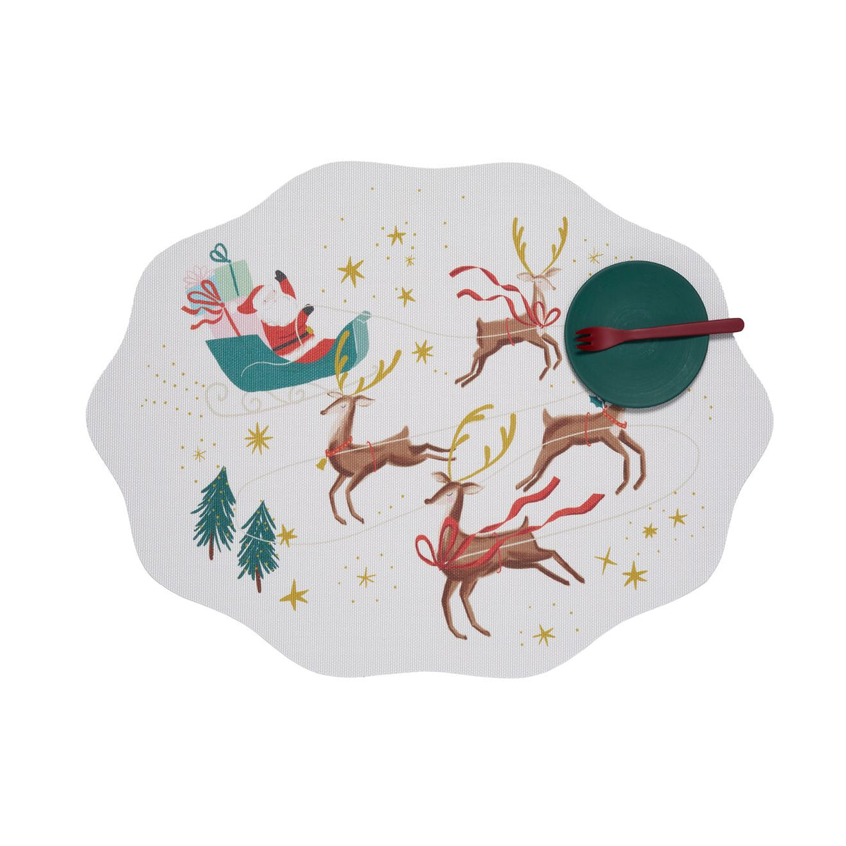 Santa Sleigh Placemat - Multi