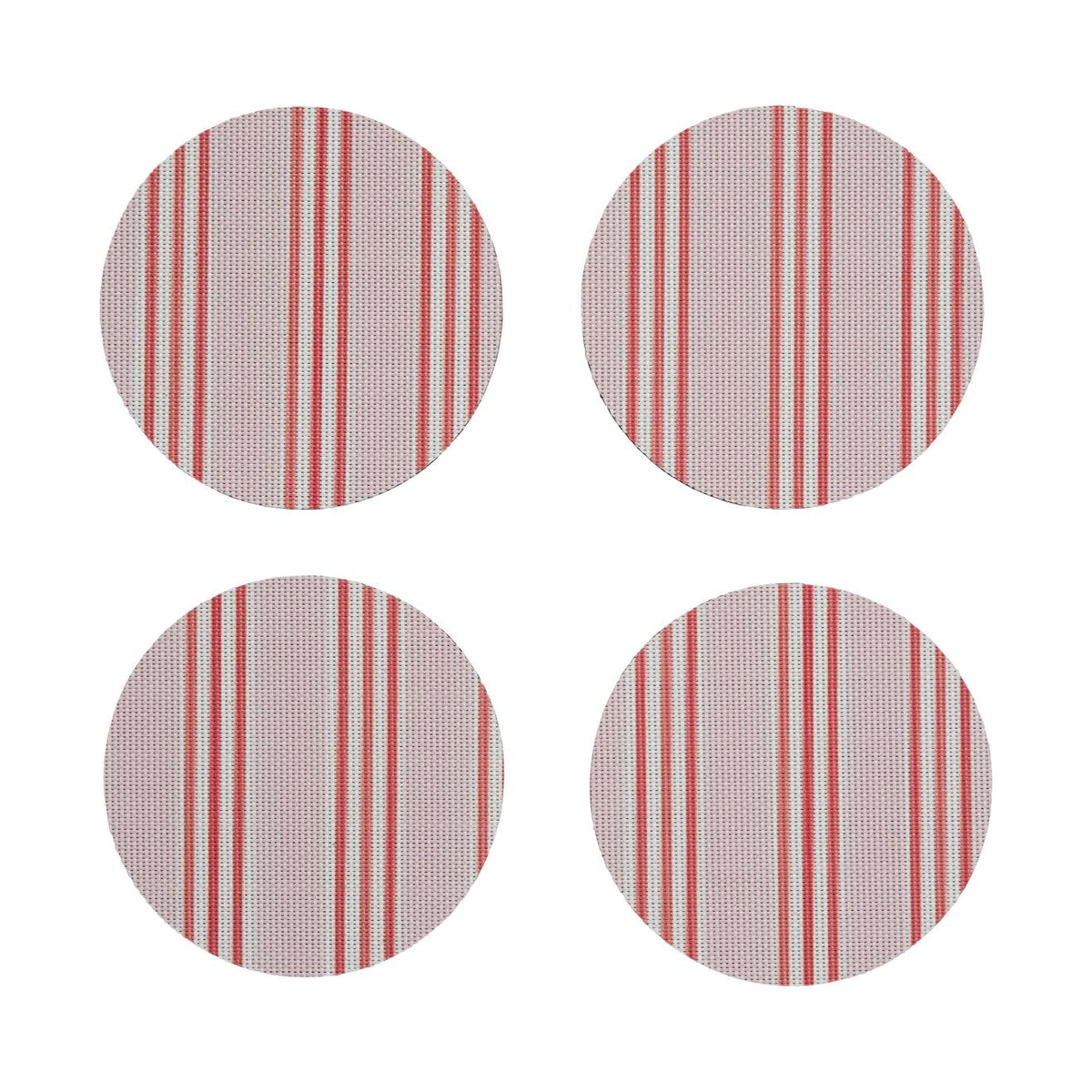 Festive Stripes Coasters - Pink