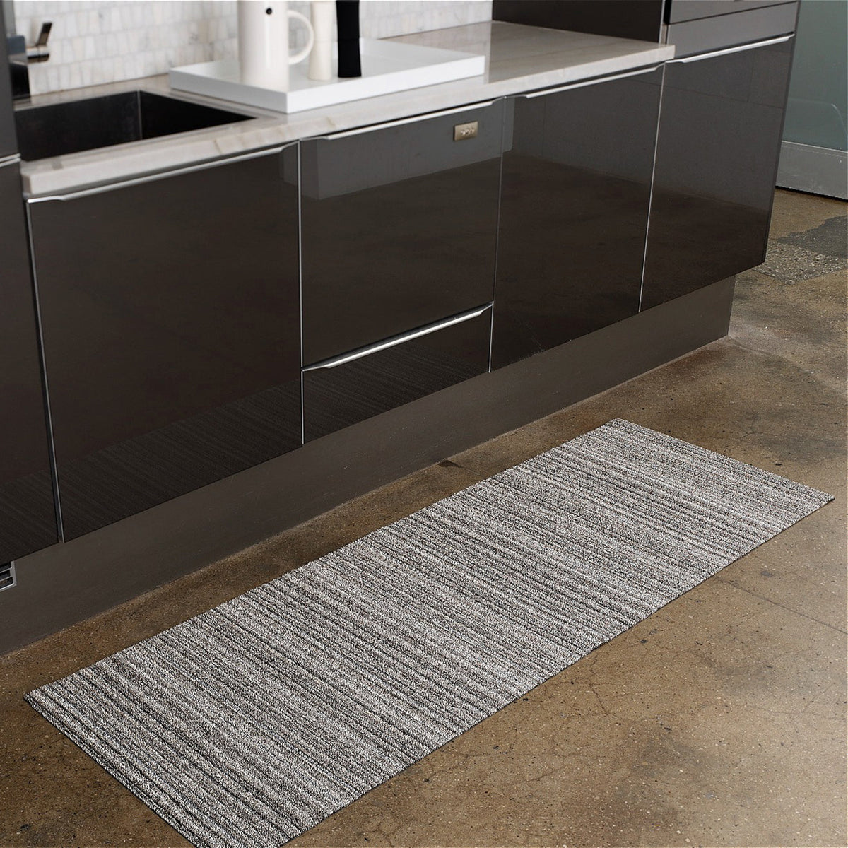 Skinny Stripe Shag Mats - Birch