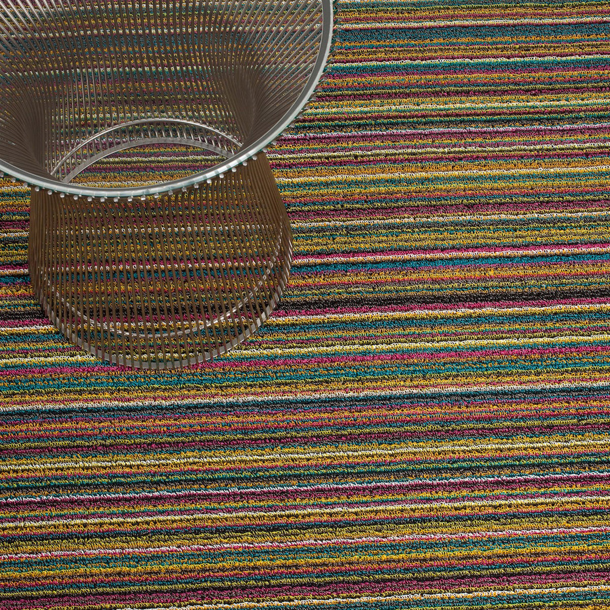 Skinny Stripe Shag Mats - Bright Multi