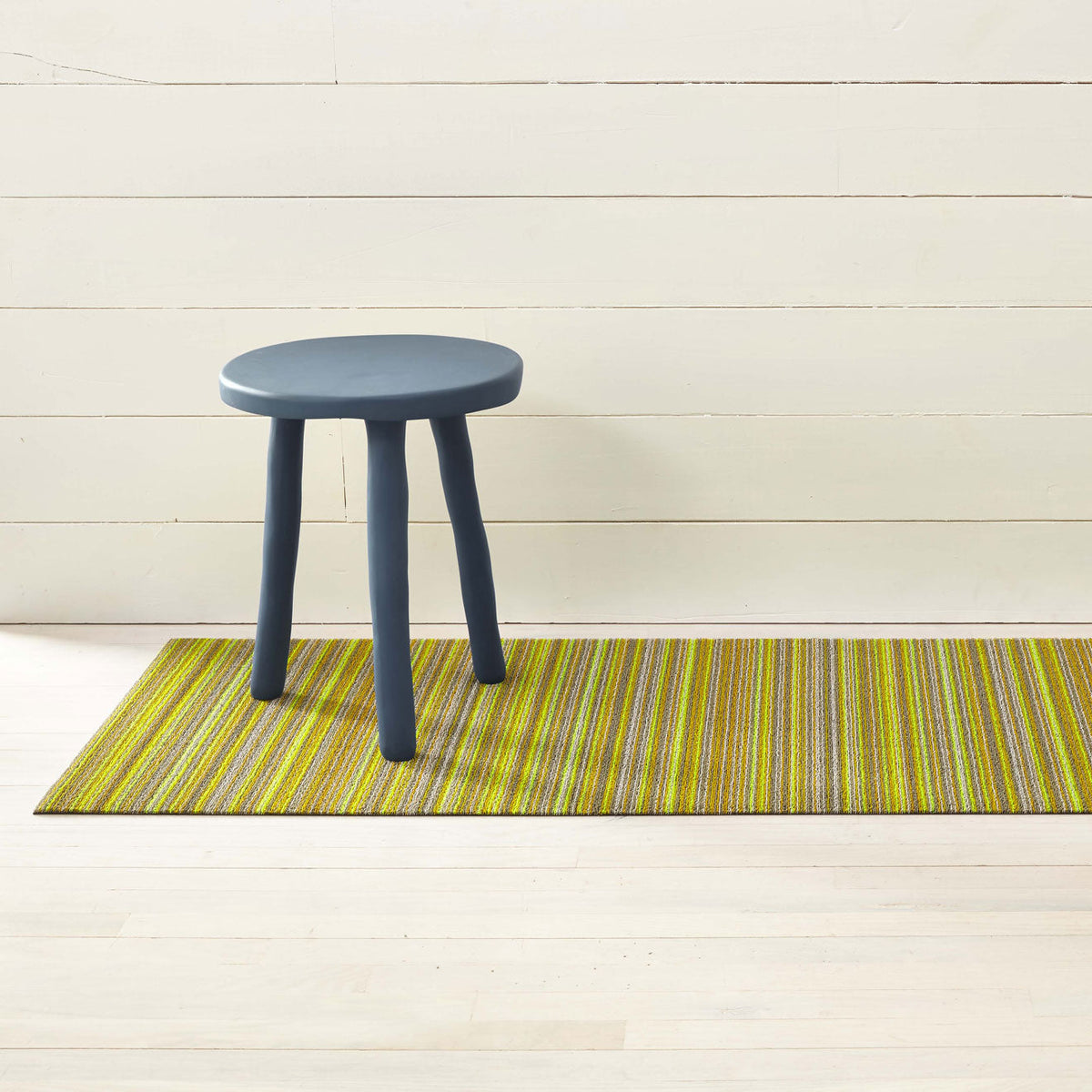 Skinny Stripe Shag Mats - Citron