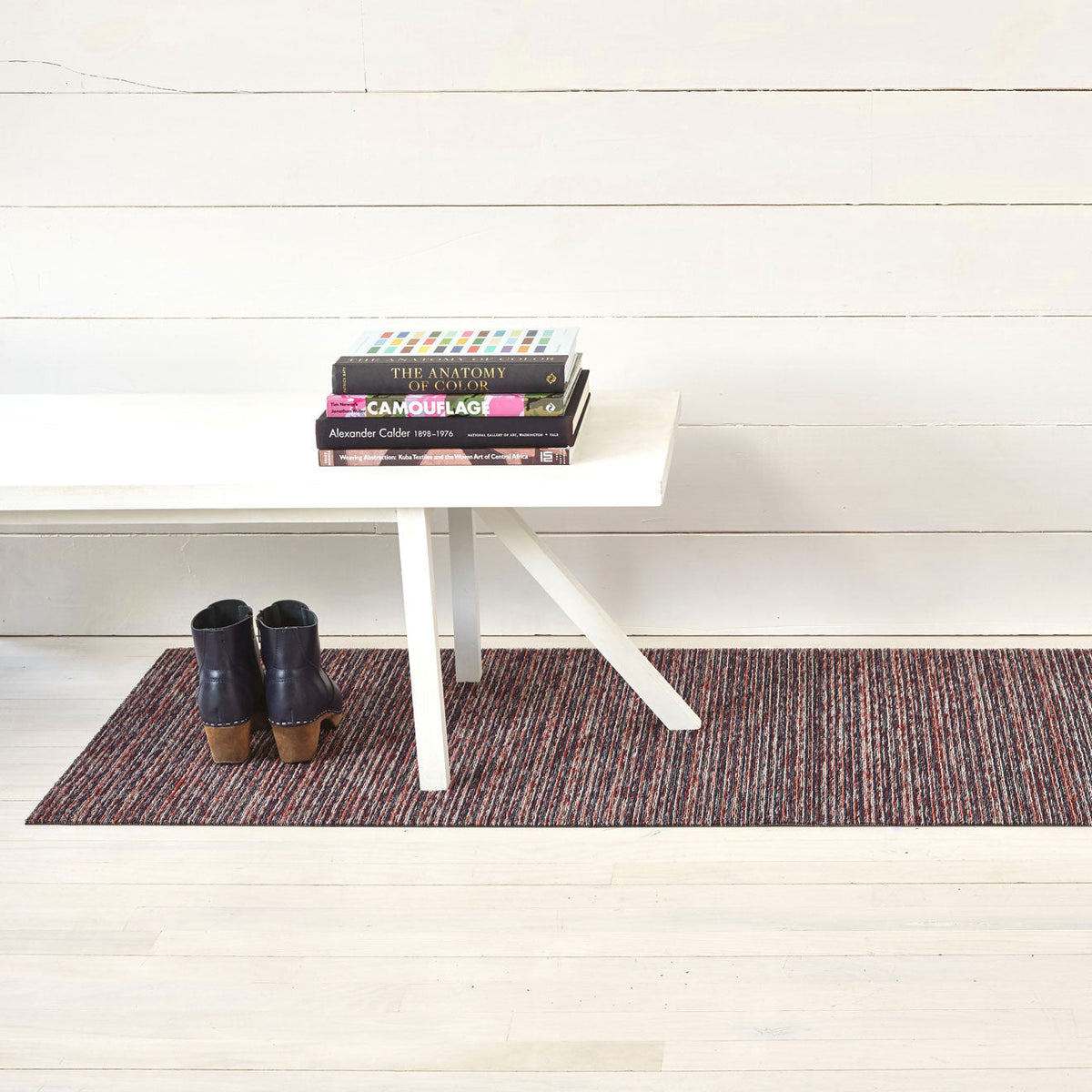 Skinny Stripe Shag Mats - Mulberry