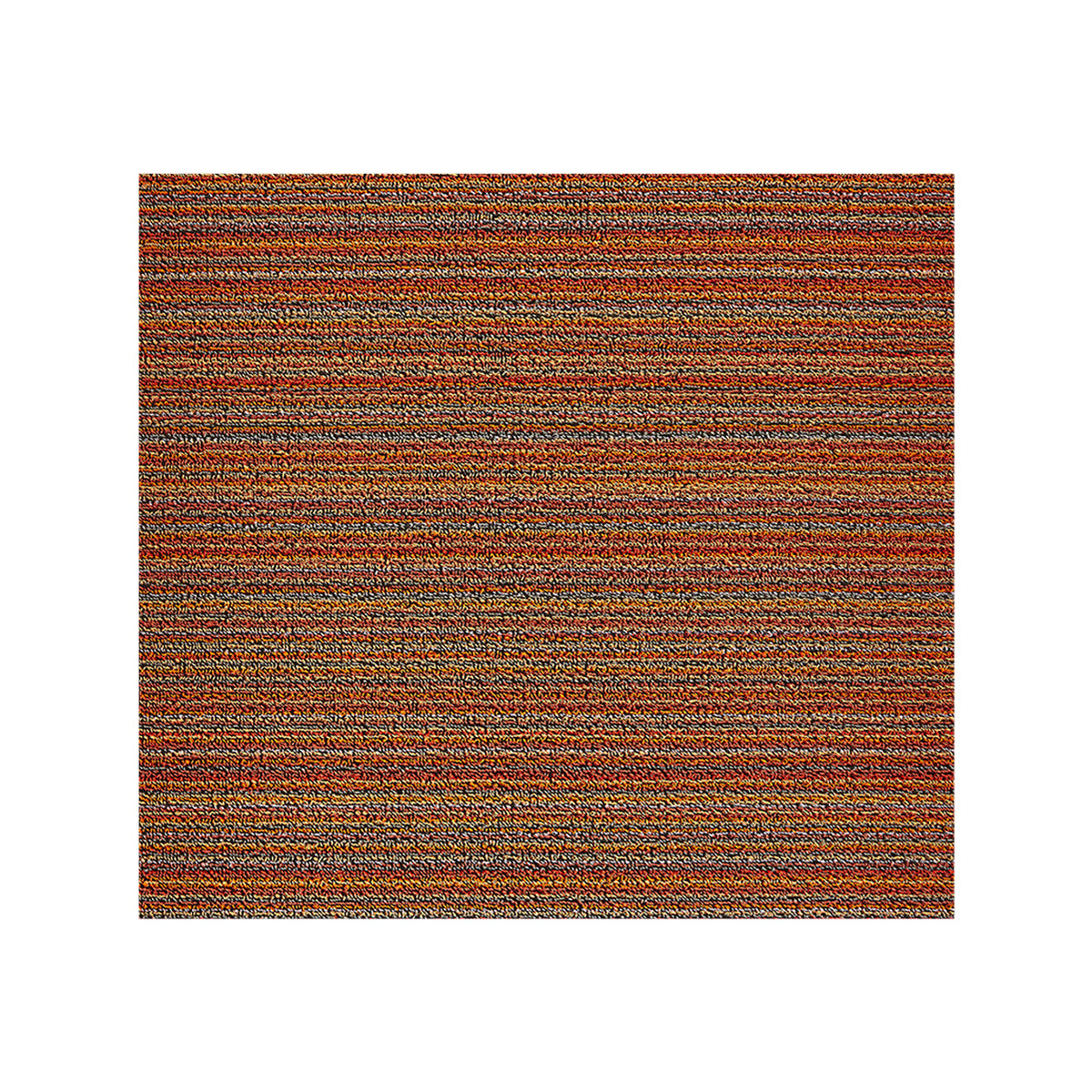 Skinny Stripe Shag Mat Samples - Orange