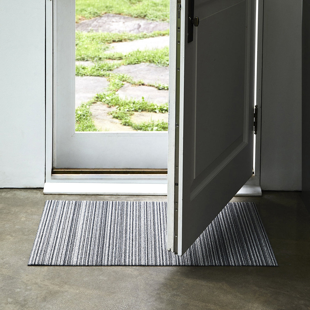 Skinny Stripe Shag Mats - Shadow