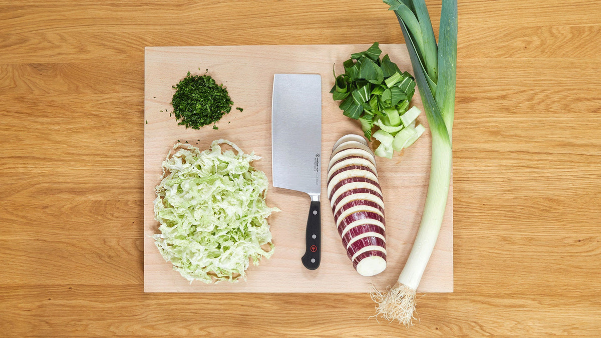Wusthof Classic 7" Chinese Chef's Knife — Black