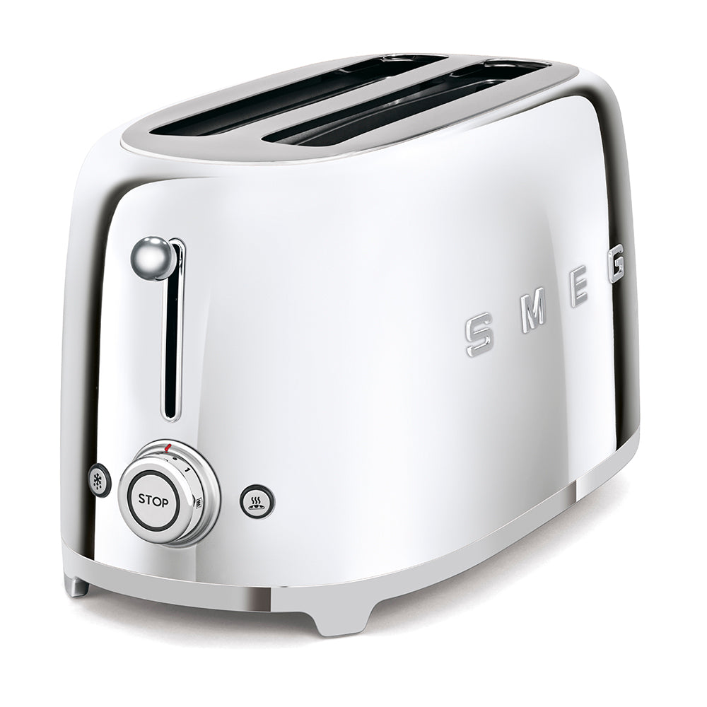 SMEG Long-Slot 4-Slice Toaster (TSF02) – Stainless Steel