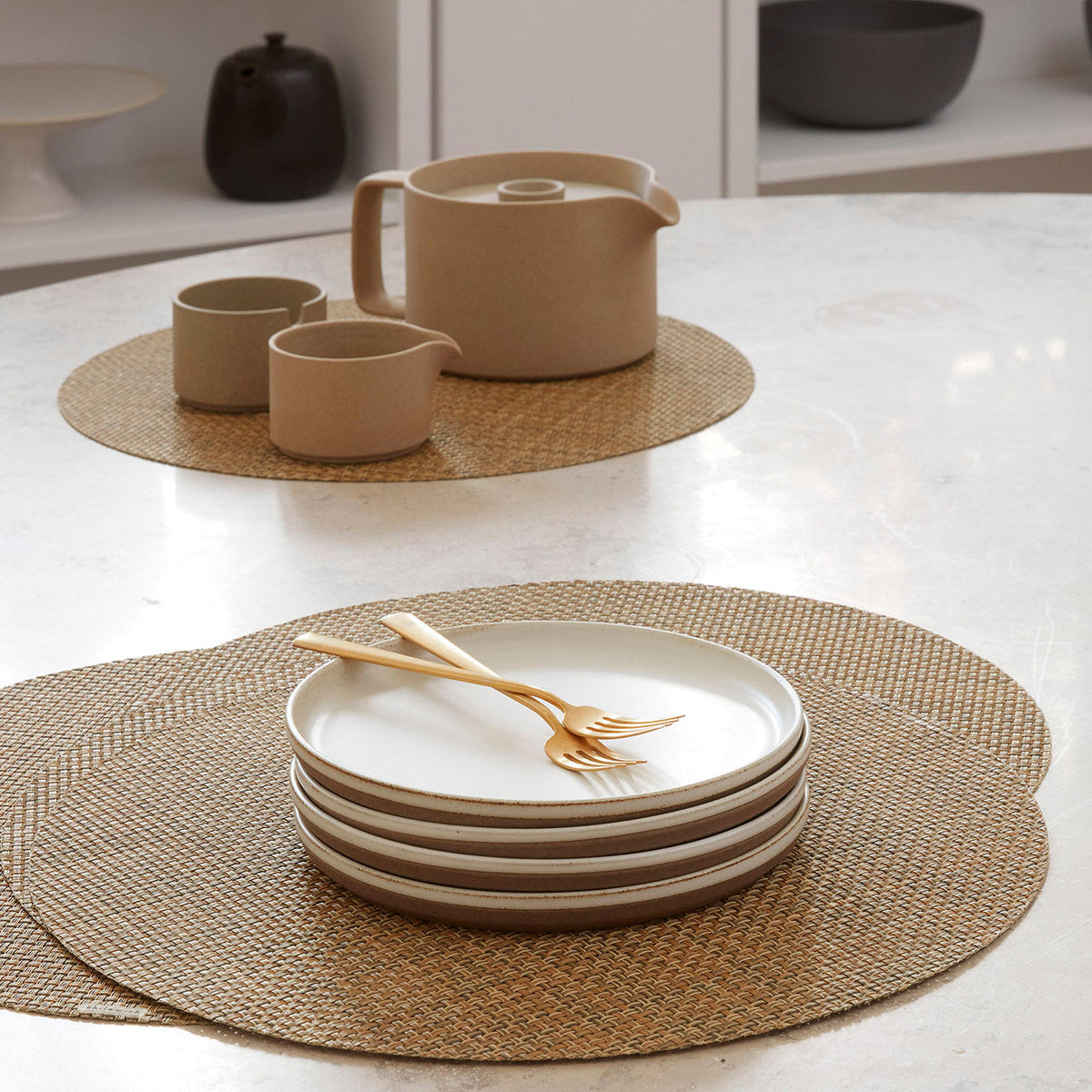 Basketweave Placemats - Teak