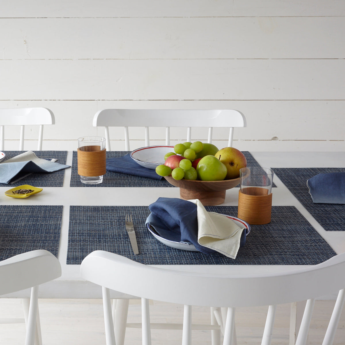 Basketweave Placemats - Denim