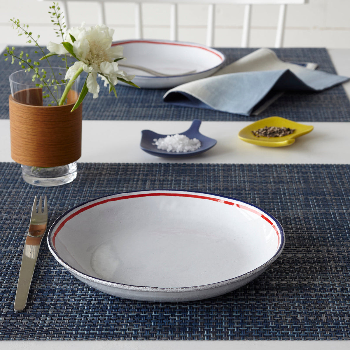 Basketweave Placemats - Denim