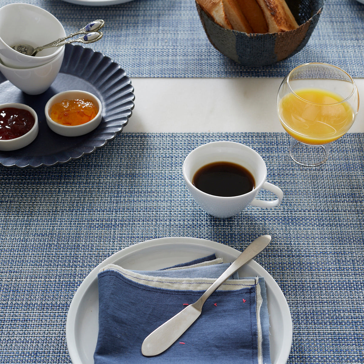 Mini Basketweave Table Runners - Chambray