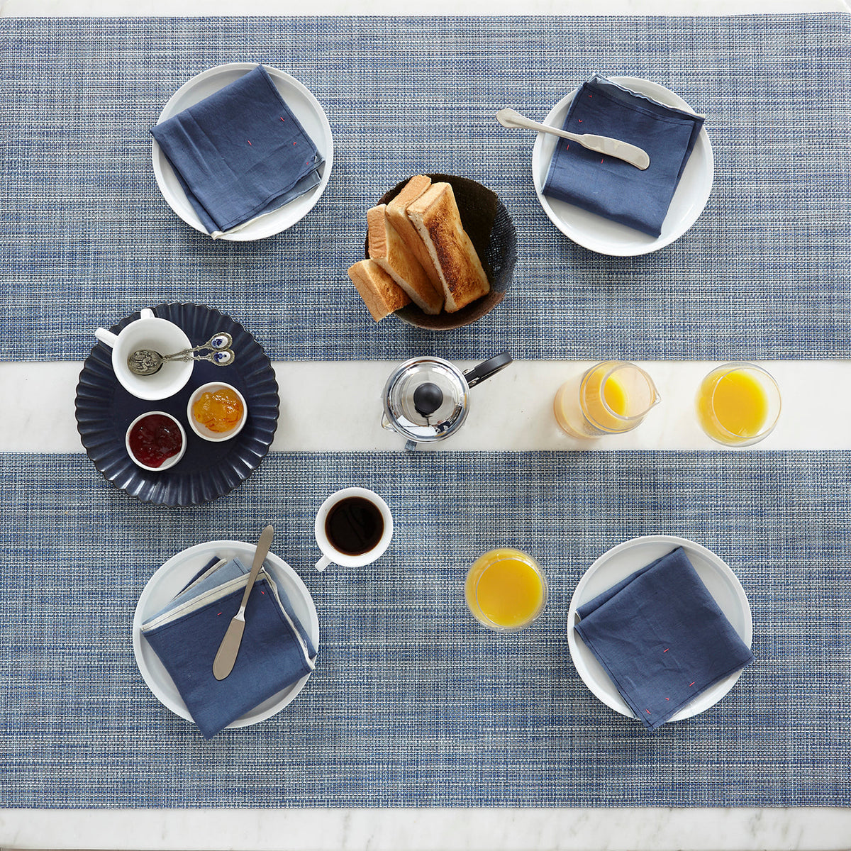 Mini Basketweave Table Runners - Chambray
