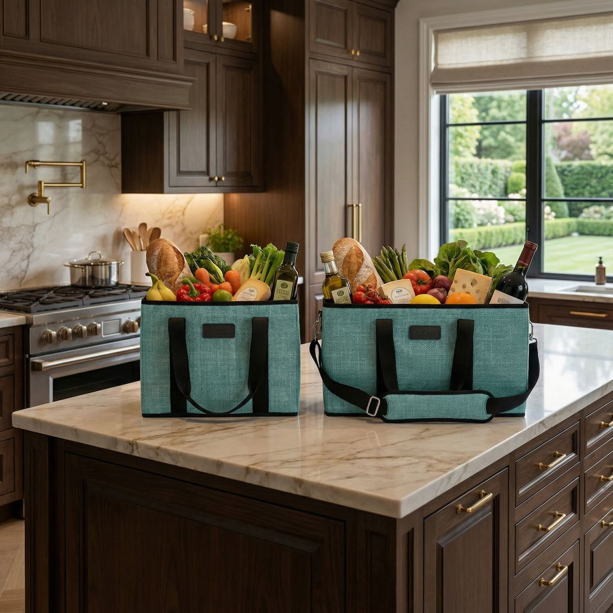 Boda Market Tote - Mini Basketweave - Turquoise