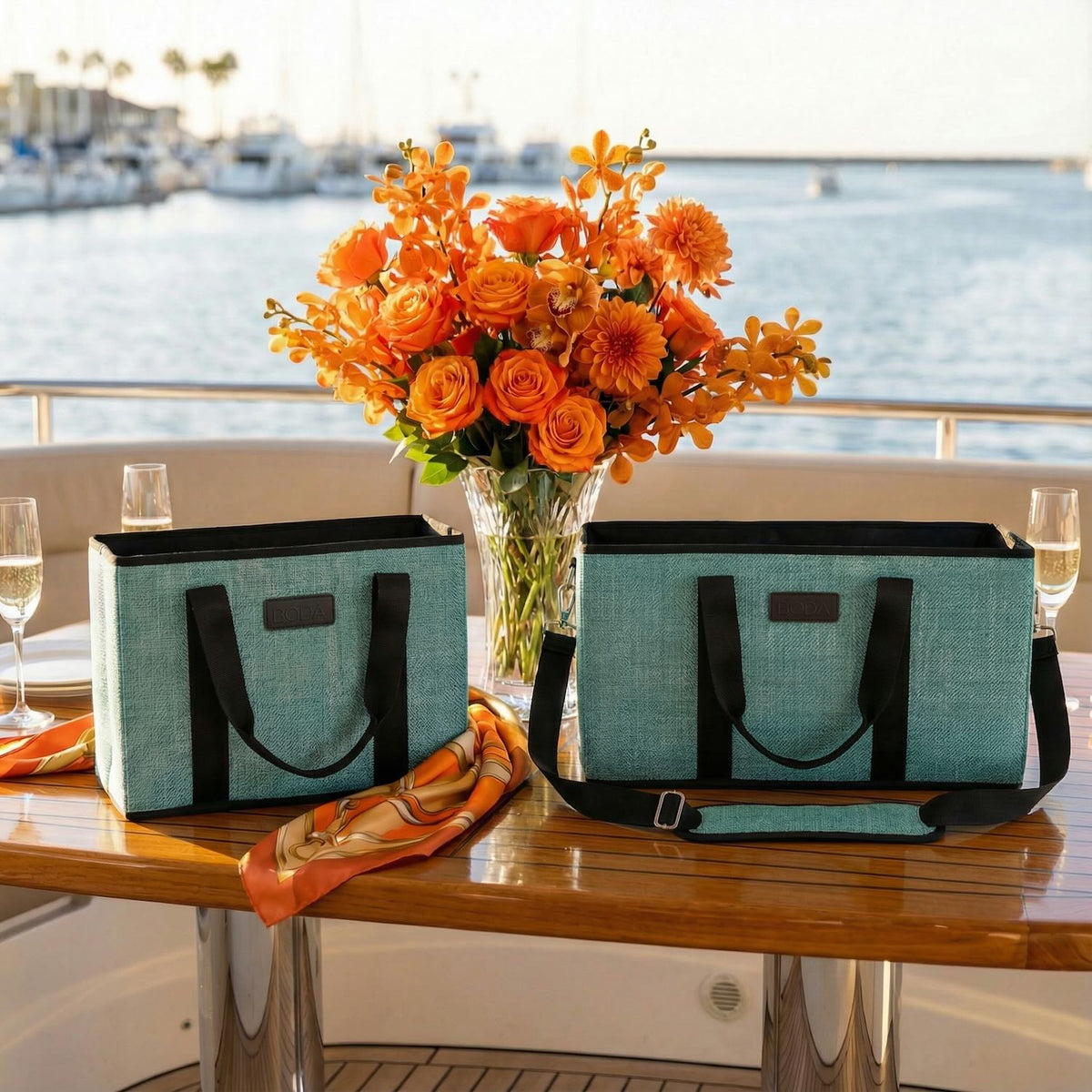 Boda Market Tote - Mini Basketweave - Turquoise