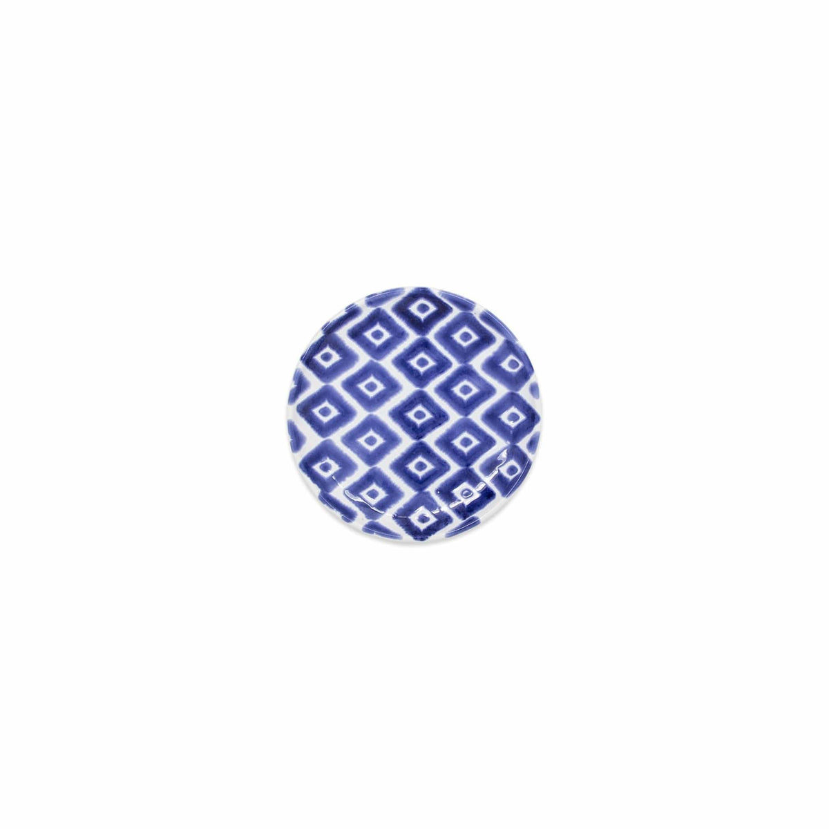 Santorini Diamond Cocktail Plate - Blue