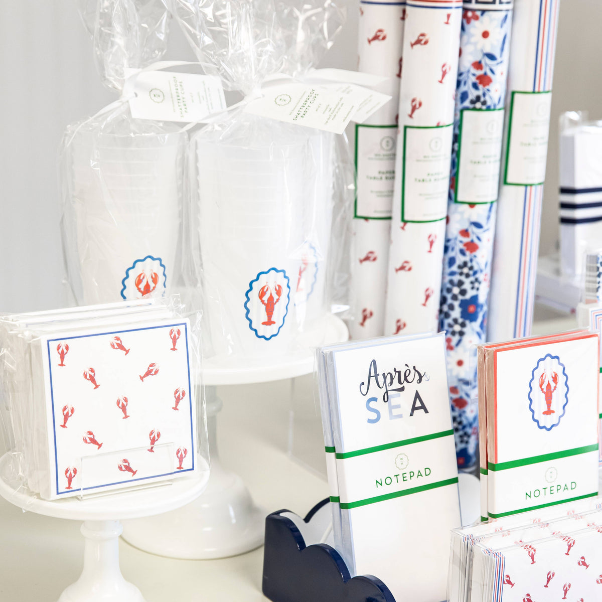 In Stock WH Paper Cocktail Napkin | Preppy Lobsters