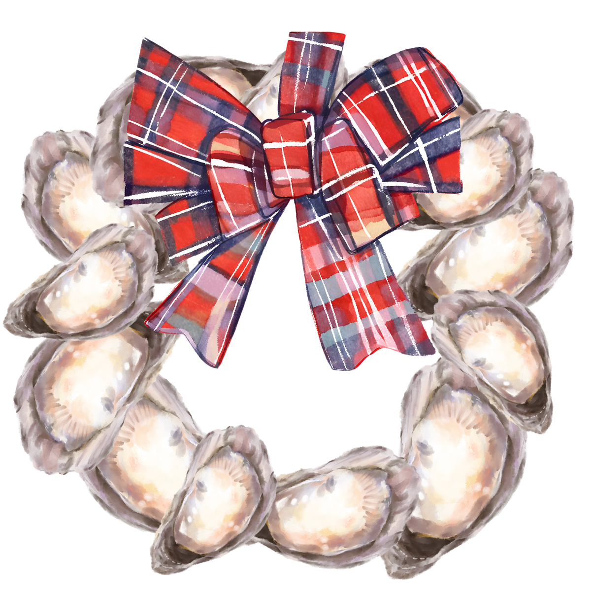 Coasters - Oyster Christmas Wreath