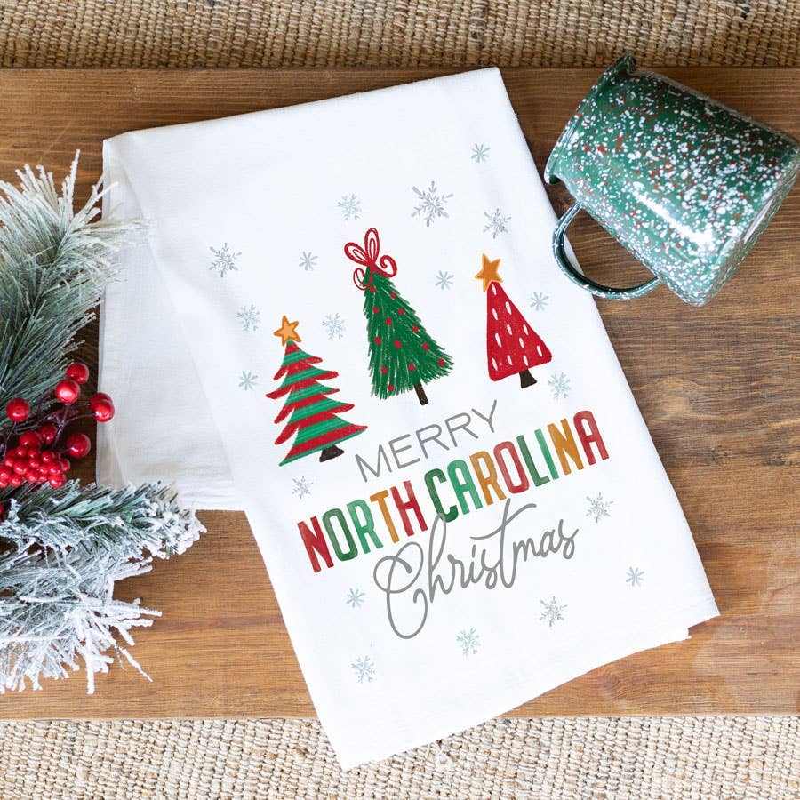 Custom Merry Christmas Tea Towel