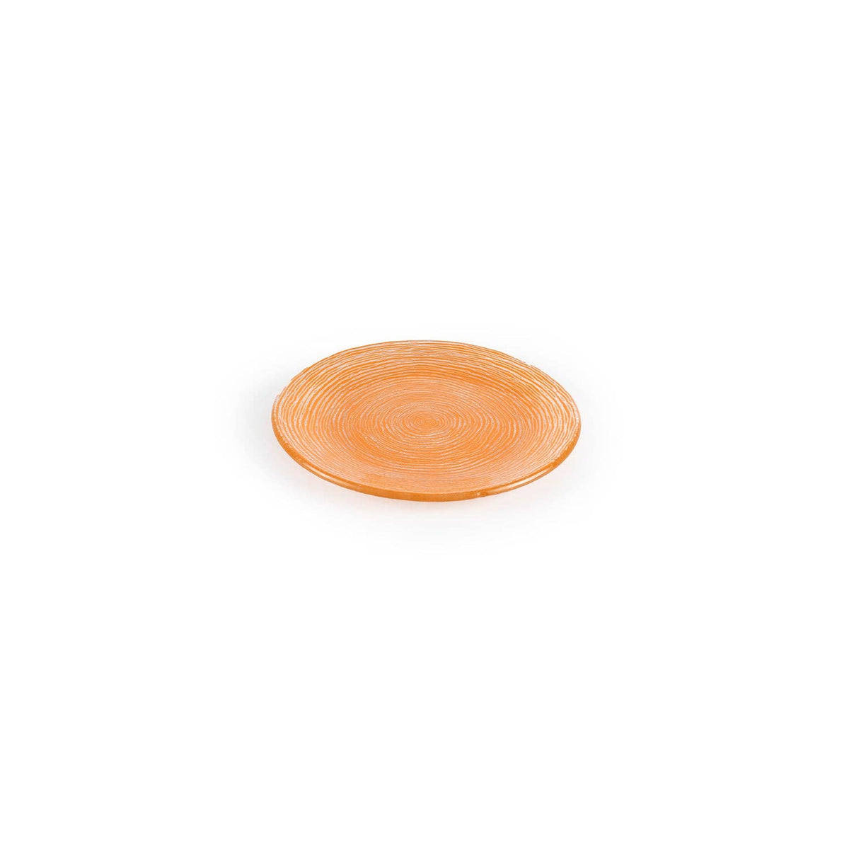 Glass Dinnerware dia.7.75" Round Orange Glass Plate (Set of 2)