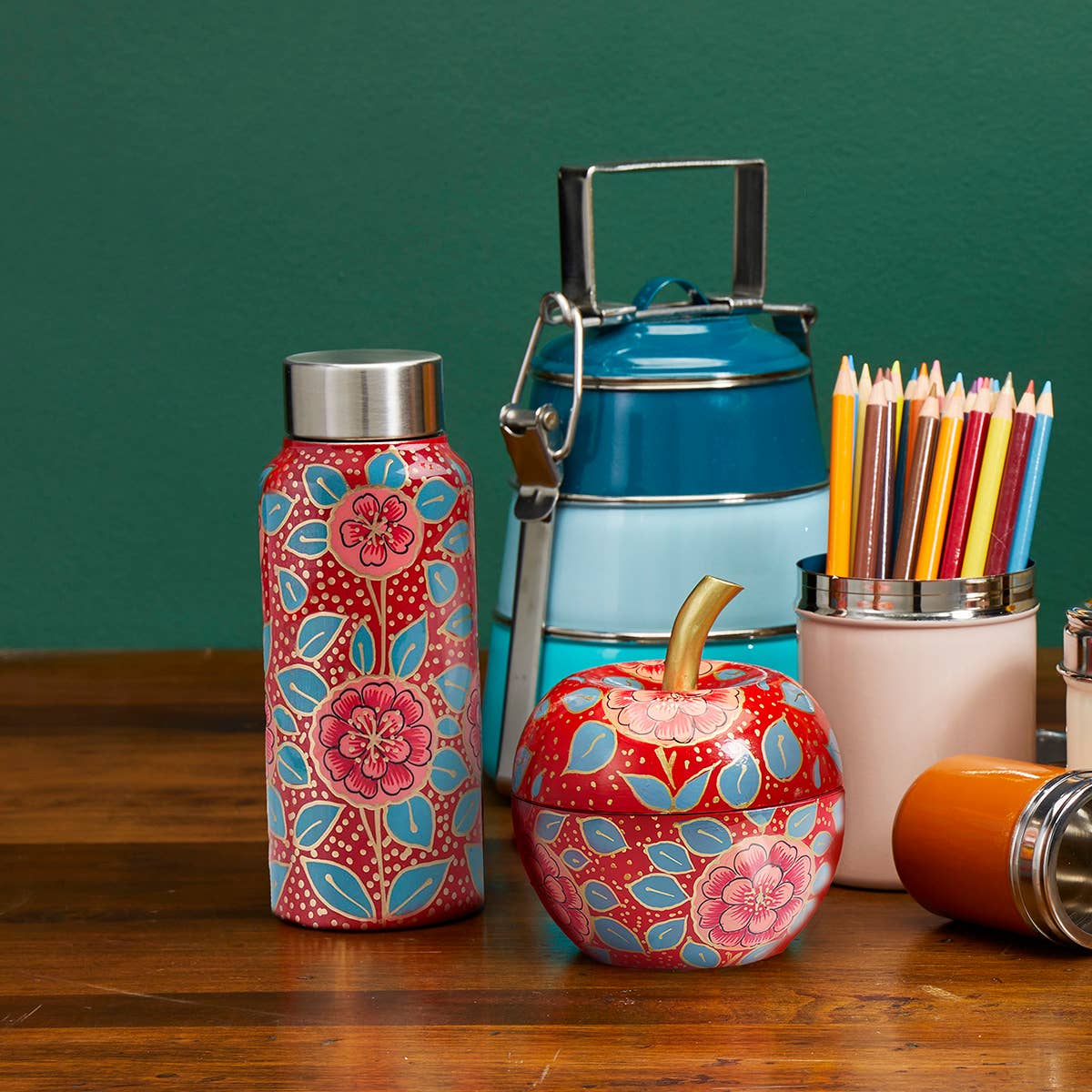 Apple Blossom Kashmiri Water Bottle