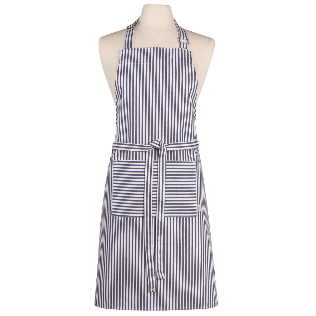 Narrow Royal Blue Stripe Chef Apron