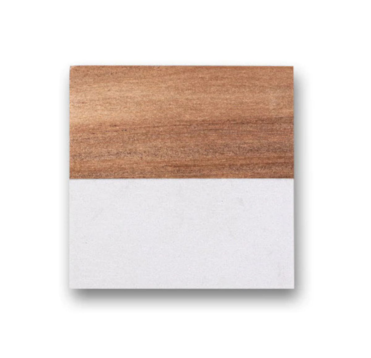 Marble and Wood Square Coaster in Blank