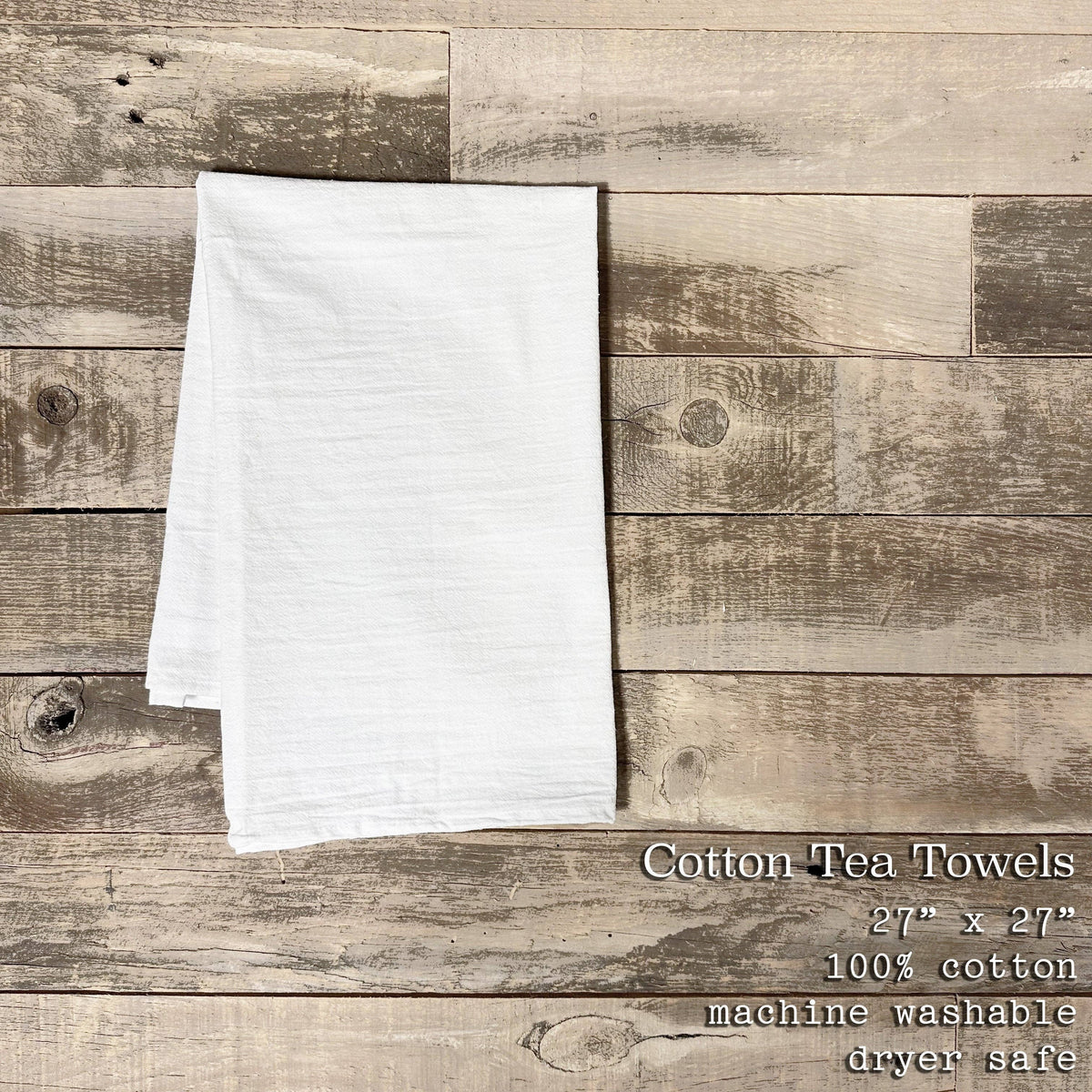 Watercolor Floral Blue Crab - Custom Cotton Tea Towel