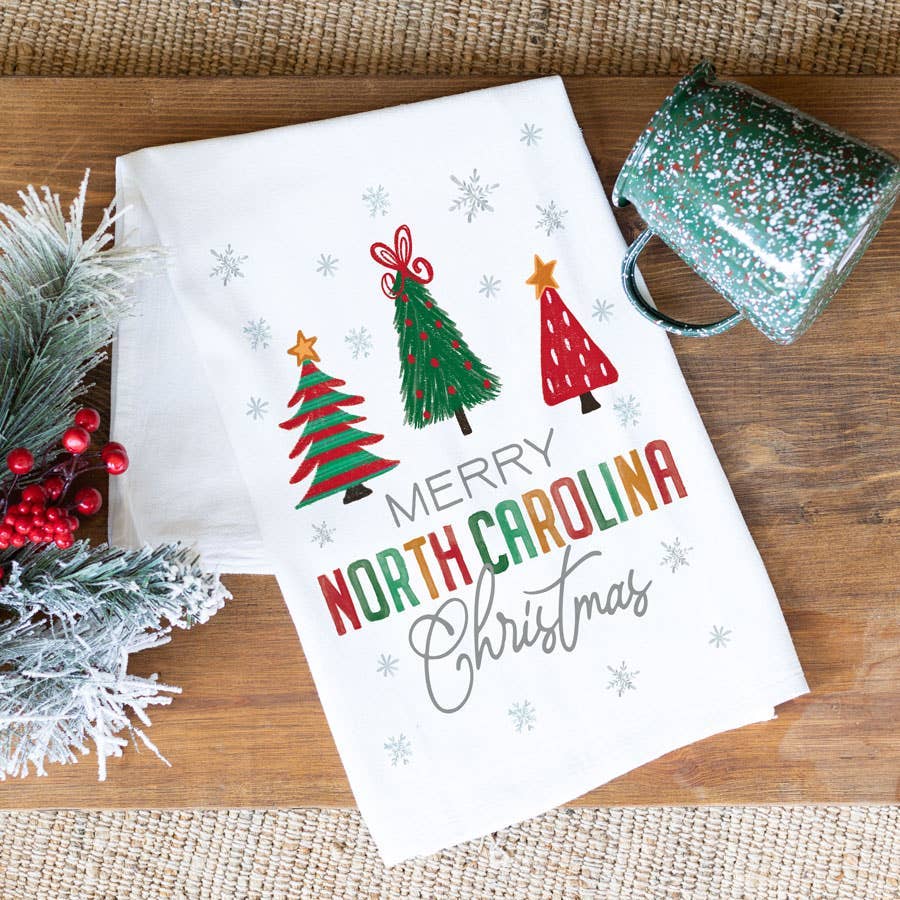 Custom Merry Christmas Tea Towel