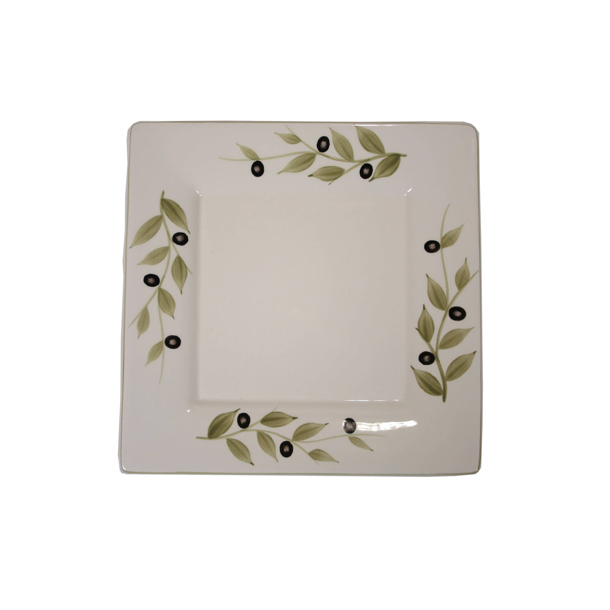 Ceramic Serving Plate - Olive Branch Design