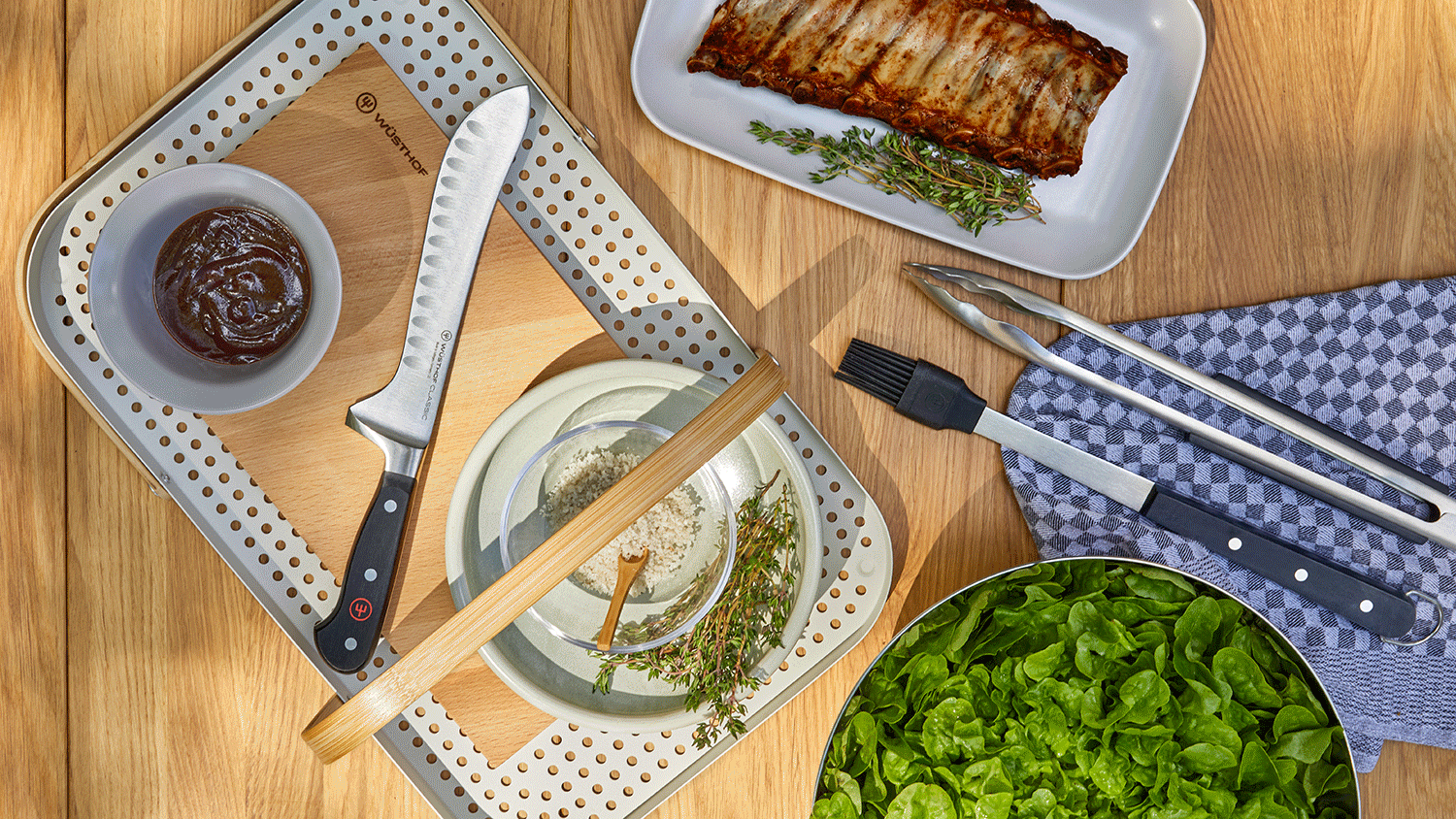 Wusthof Classic 2-Piece Essential BBQ Set — Black