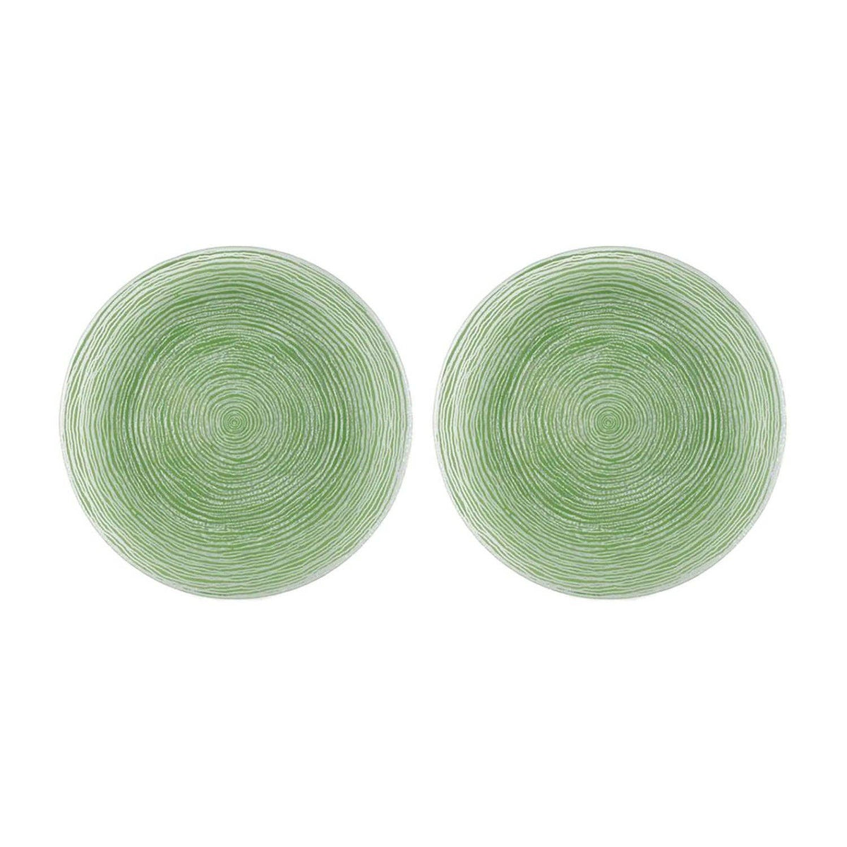 Glass Dinnerware dia.7.75" Round Green Glass Plate (Set of 2)