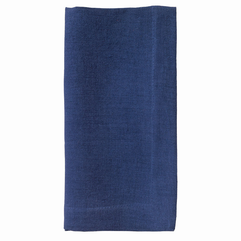 Bodrum Riviera Navy linen napkin