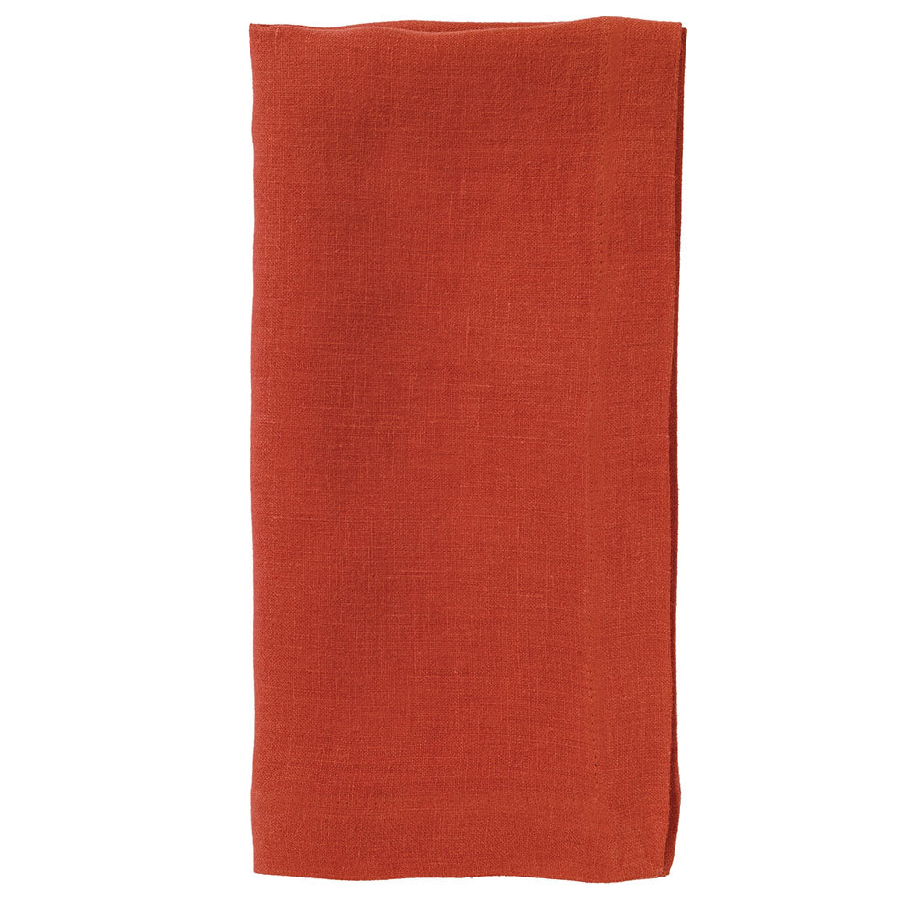 Bodrum Riviera Paprika linen napkin