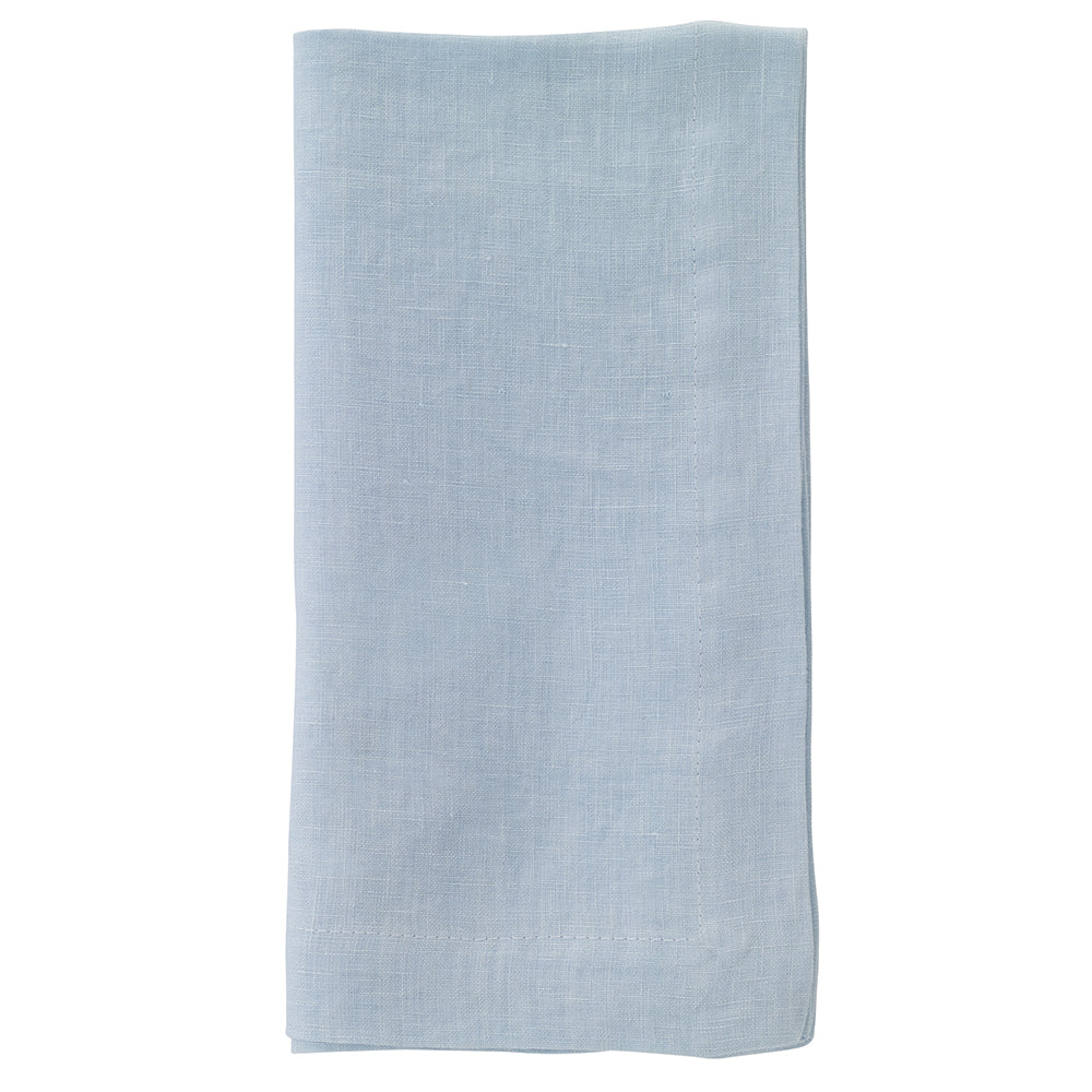 Bodrum Riviera Powder Blue linen napkin