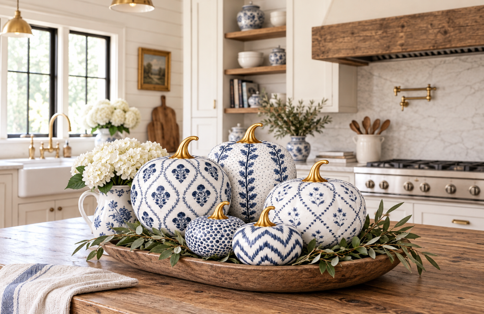 Navy Dotted Pumpkin